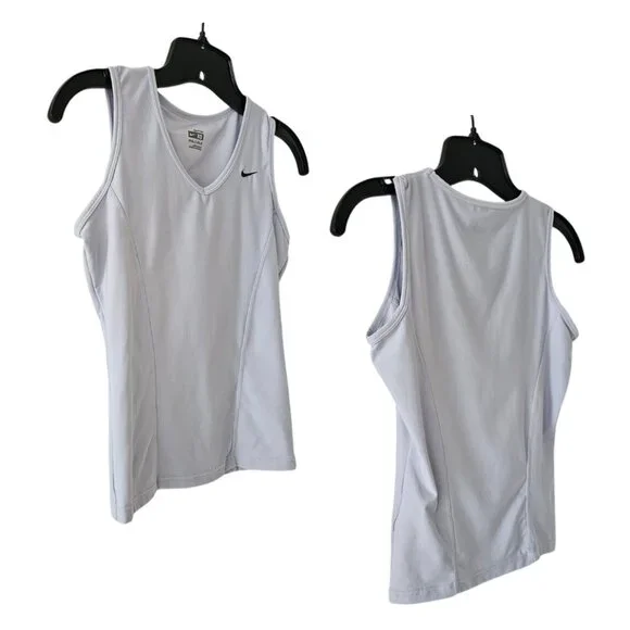 Nike Women's Dri-Fit V-Neck Sleeveless Tank Top | EUC | XS | Light Blue - Picture 2 of 11
